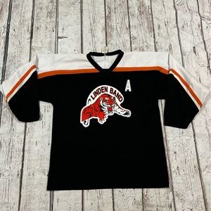 Linden Band Tigers Sports Hockey Athletic Knit Jersey